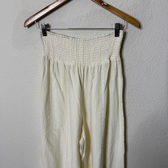 Free People Nikki Crochet Wide Leg Ivory Cream Pants Womens Size XS - Picture 3 of 7